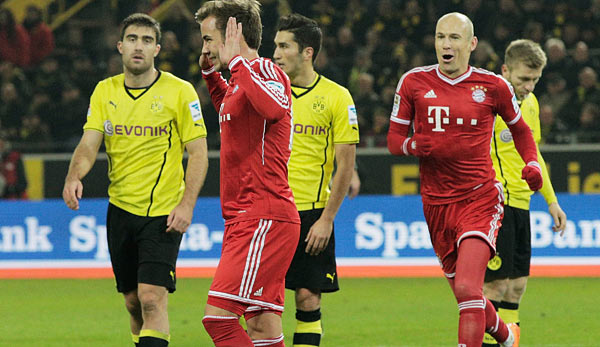 Mario Götze (2.v.l.) leitete im Hinspiel die Niederlage der Borussia ein