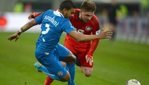 El Arbi Hillel Soudani (l.) spielte bei einem Turnier in Düsseldorf mit Zagreb gegen Leverkusen