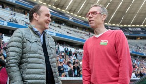 Jörg Schmadtke und Peter Stöger blicken in eine erfolgreiche Zukunft bei Köln