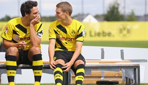 Dortmunder Weltmeister unter sich: Mats Hummels (l.) und Matthias Ginter