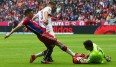 Mit der Fußspitze: Robert Lewandowski hatte gegen den VfB gute Ansätze - traf aber nicht