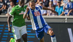 Für Julian Schieber (r.) läuft es nach seinem Wechsel von Dortmund zur Hertha richtig gut