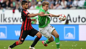 Nicklas Bendtner (r.) will mit dem VFL Wolfsburg zurück in die Champions League