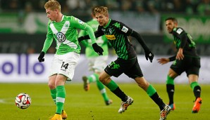 Kevin De Bruyne und der VFL Wolfsburg wollen auch in Gladbach punkten