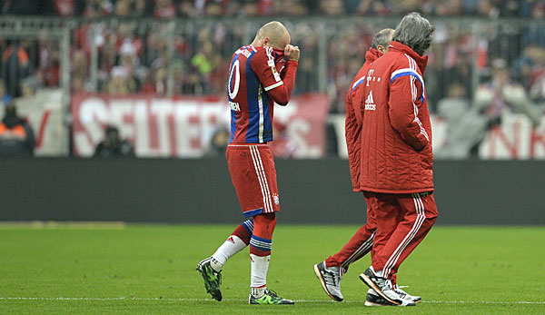 Arjen Robben erlitt im Spiel gegen Borussia Mönchengladbach eine Bauchmuskelverletzung