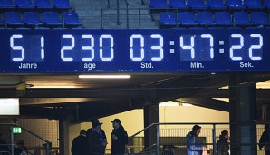 Die Bundesliga-Uhr zeigt die Zeit des HSV in der höchsten Spielklasse an