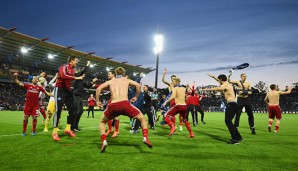 Außer Rand und Band: Der HSV nach dem Schlusspfiff im Wildpark