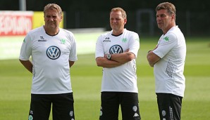 Erfolgsteam: Dieter Hecking mit seinen Co-Trainern Dirk Bremser und Ton Lokhoff (l.)