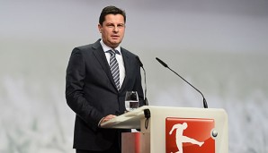 Christian Seifert sprach bei der Vorstellung des Bundesliga-Reports