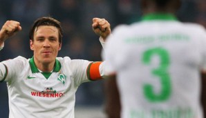 Clemens Fritz jubelte am 18. Spieltag über sein Tor für Werder Bremen