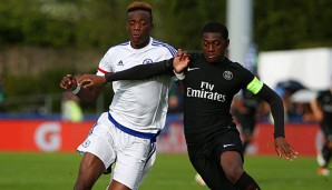 Mamadou Doucoure (r.) stand mit der U19 von PSG im Finale der Youth League