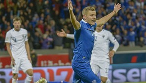 Alfred Finnbogason erlebt mit der Nationalmannschaft von Island ein weiteres Fußball-Märchen