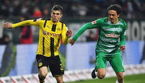 Christian Pulisic im Spiel gegen Werder Bremen
