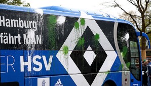 Der Bus des HSV bekommt vor dem Nordderby einige Schönheitsflecken