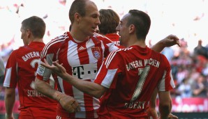 5 TORE: 2010/11 wurde Bayern zwar nicht Meister, doch zwischen Rib & Rob lief alles prächtig. Franck Ribery gab 5 Mal den Vorbereiter für Arjen Robben