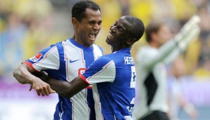 5 TORE: Trotz Raffael und Adrian Ramos stieg die Hertha 2011/12 in die 2. Liga ab. Der Brasilianer Raffael bereitete 5 der 6 Saisontore seines kolumbianischen Kollegen vor