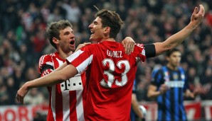7 TORE: In der Saison 2010/11 hieß die Top-Kombi beim FC Bayern Müller/Gomez. Thomas Müller (l.) assistierte, Mario Gomez netzte