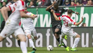 Platz 9: Anthony Modeste (1. FC Köln) - 65 Mal gefoult
