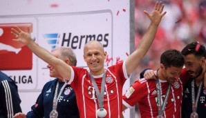 Rechtes offensives Mittelfeld: Arjen Robben (FC Bayern) - 73 Prozent