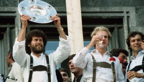 Platz 9: Saison 1980/1981 - 75 - Karl-Heinz Rummenigge (Bild, M., 29), Manfred Burgsmüller (27), Klaus Allofs (19)