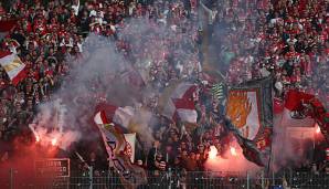 Beim Pokalspiel des FSV Mainz 05 gegen Lüneburger SK Hansa wurden bengalische Feuer gezündet