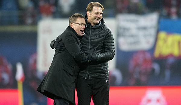 Zusammen führten Ralf Rangnick und Ralph Hasenhüttl RB Leipzig in die Champions League