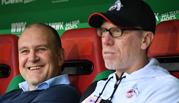 1. FC Köln Manager Jörg Schmadtke und Coach Peter Stöger