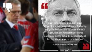 NACHTRETEN DER HINRUNDE: Armin Veh (Manager 1. FC Köln) gegen Ex-Trainer Peter Stöger. Nicht die feine englische Art, kam dementsprechend schlecht bei den eigenen Fans an. Einen so verdienten Trainer zu diskreditieren? Ein No-Go