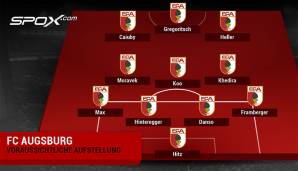 Mit dieser Formation wird der FC Augsburg vermutlich gegen den BVB spielen.