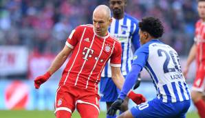 Arjen Robben (FC Bayern): Trotz der Nullnummer seines FC Bayern war er ein steter Aktivposten. Robben bereitete vier Torschüsse vor und war starke 82 Mal am Ball.