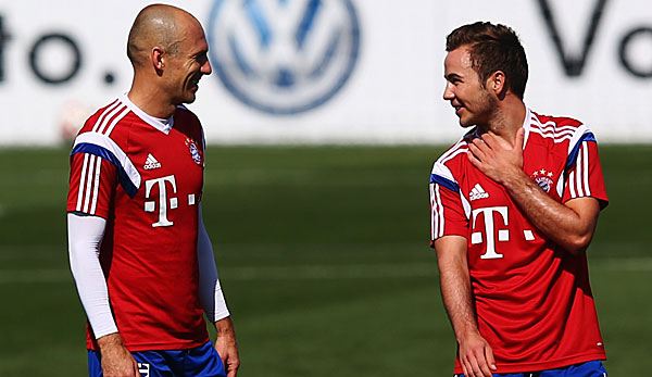 Arjen Robben (l.) und Mario Götze stehen angeblich bei Besiktas auf dem Wunschzettel.