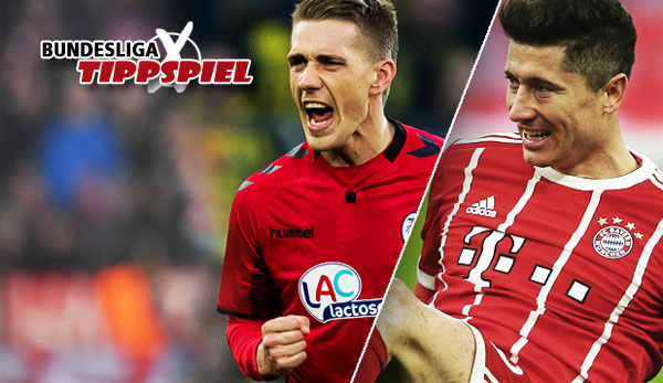 Das Duell: Nils Petersen vom SC Freiburg gegen Robert Lewandowski vom FC Bayern München