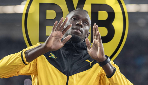 Usain Bolt trainiert bei Borussia Dortmund mit.