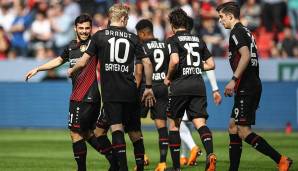 Platz 9: Bayer Leverkusen - 14 Tore nach Standards (55 Tore insgesamt).