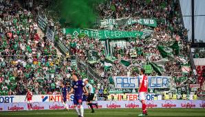 11.: SV Werder Bremen. Zuschauerschnitt: 40.253 - ausverkaufte Spiele: 11.