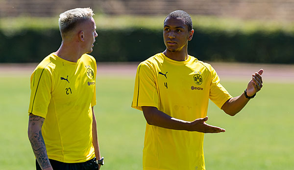 Zwei vielversprechende Neuzugänge beim BVB: Marius Wolf und Abdou Diallo beim Trainingsauftakt des BVB.