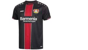 Leverkusens Heimtrikot ist wie gewohnt klassisch in den Vereinsfarben schwarz und rot.