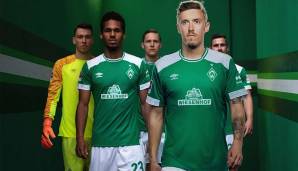 Die Werder-Profis scheinen mit ihren neuen Heimtrikots ja einiges vorzuhaben.