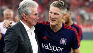 Natürlich auch mit dabei: Ex-Bayern-Coach Jupp Heynckes. Mit ihm feierte Schweinsteiger 2013 seinen größten Titel auf Vereinsebene und gewann die Champions League.
