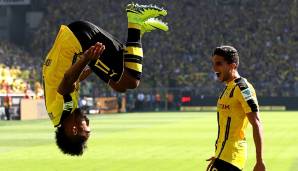 Platz 8: Pierre-Emerick Aubameyang (Borussia Dortmund) - alle 115,78 Minuten ein Bundesligator (insgesamt: 98)