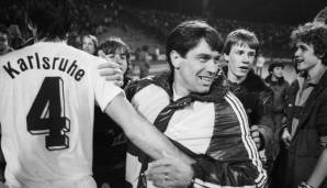Platz 10: Lothar Strehlau beim Karlsruher SC im Februar 1983. Bilanz: 2:8 Tore, 0 Punkte.