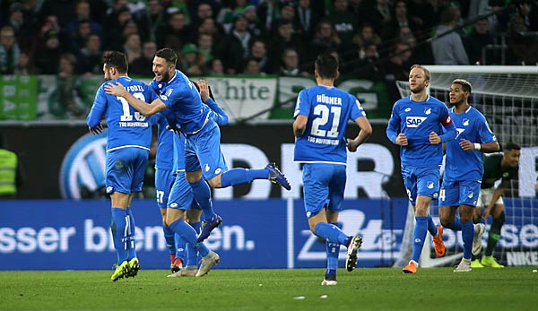 Wolfsburg und Hoffenheim trennten sich unentschieden.