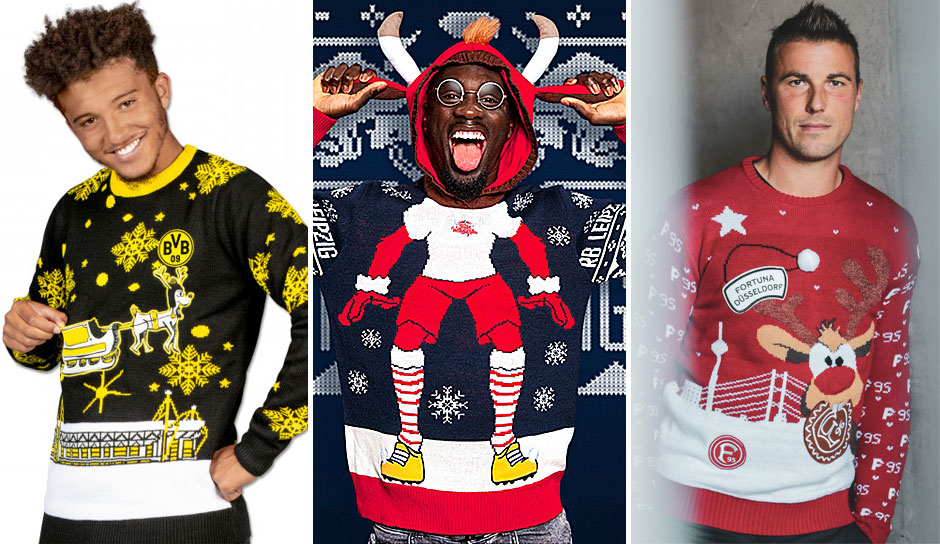 Der Trend der Ugly Christmas Sweaters lässt auch die Bundesliga nicht kalt. Die Mehrzahl der Erstligisten bieten dieses Jahr wieder besonders (un)schöne Pullis in ihren Fanshops an.