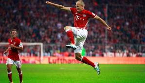 Platz 9: Arjen Robben (FC Bayern München) - 98 Tore in 198 Spielen.