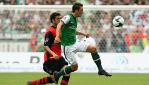 Platz 9: 17 Minuten - u.a. Mesut Özil (Werder Bremen) am 13. Mai 2009 beim Spiel gegen Eintracht Frankfurt.