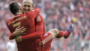 Platz 9: 17 Minuten - u.a. Franck Ribery (FC Bayern München) am 10. März 2012 beim Spiel gegen die TSG Hoffenheim.