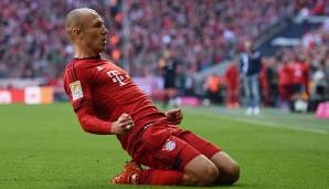 Platz 11: Arjen Robben (FC Bayern München) - 98 Tore (98/0/0)