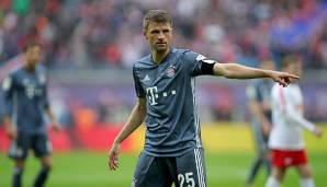 Thomas Müller benötigt mit dem FC Bayern noch einen Punkt zum Gewinn der deutschen Meisterschaft.