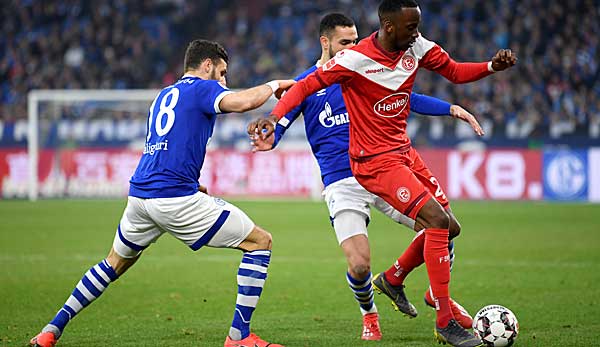Machte beim 4:0-Sieg der Fortuna über Schalke 04 im Februar ein Tor selbst und bereitete einen Treffer vor: Düsseldorfs Shootingstar Dodi Lukebakio.