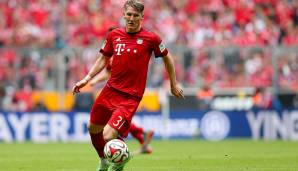 Platz 20: Bastian Schweinsteiger (FC Bayern München) - 87,02 Prozent (158 Spiele)